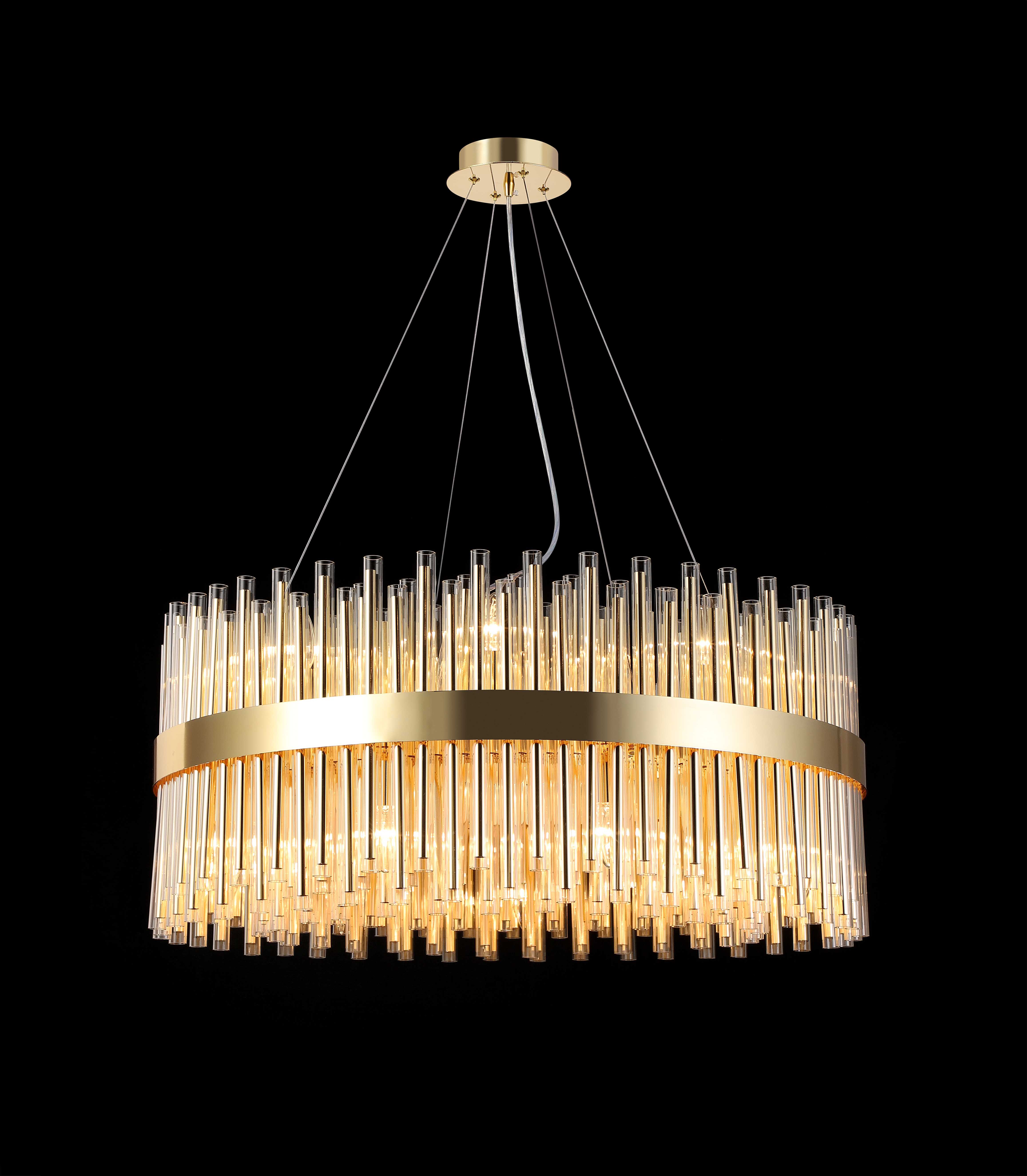 Люстра  800*350, 18*E14, 40W NewRgy Cristallo F13-ф800 H-GOLD, H-GOLD