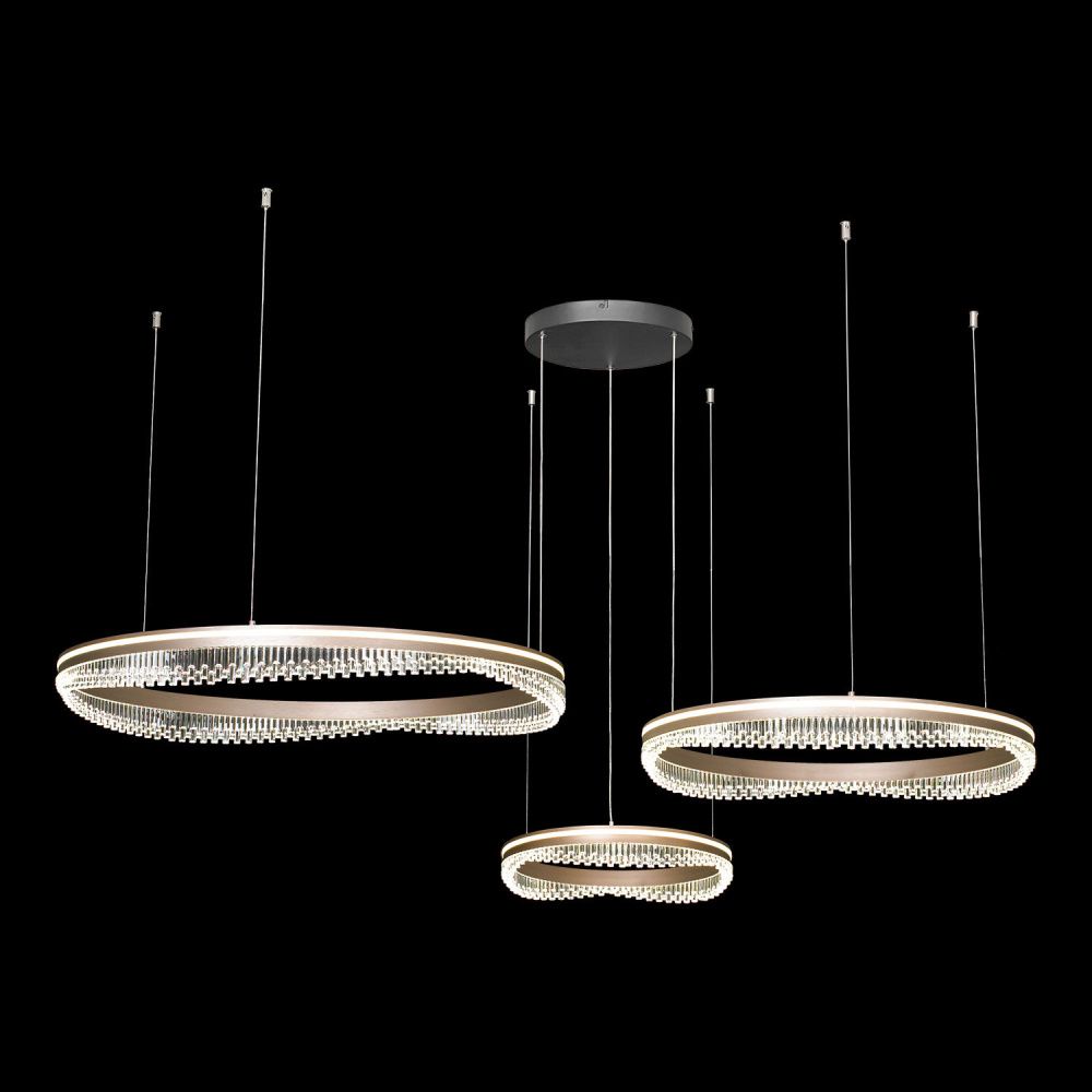 Люстра подвесная *150*55-150 см, 1*LED*72W, 4000K, Lussole Hardin LSP-7427, коричневый