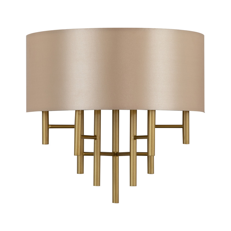 Бра Favourite Cosmo 2993-1W, D150*W300*H285, латуни, абажур из глянцевой бежевой ткани