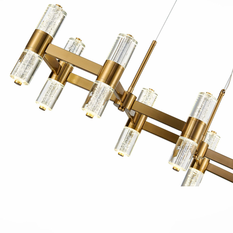 Люстра подвесная 90*30 см, 40W 4000K ST LUCE GEMINA SL6007.203.16 Латунь