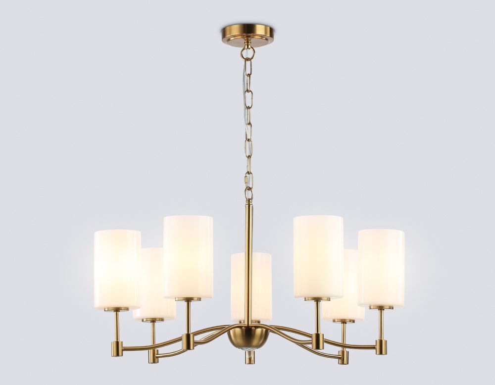 Подвесная люстра **32,5-95 см, 7*E14*40W, K, Ambrella Light High Light LH56053, латунь