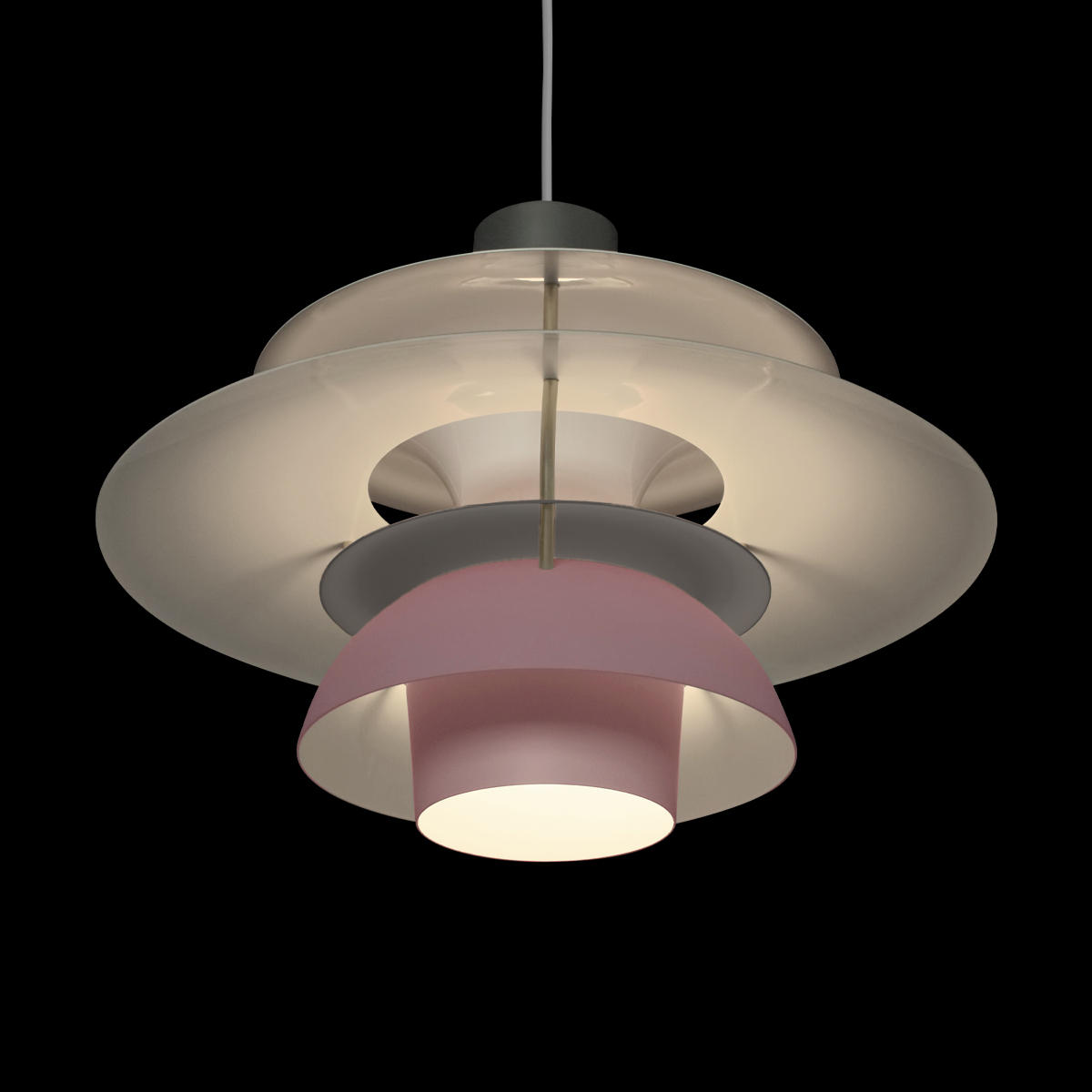 Подвесной светильник 40*38 см, 1*E27*40W  LOFT IT Floret 10113 Pink розовый