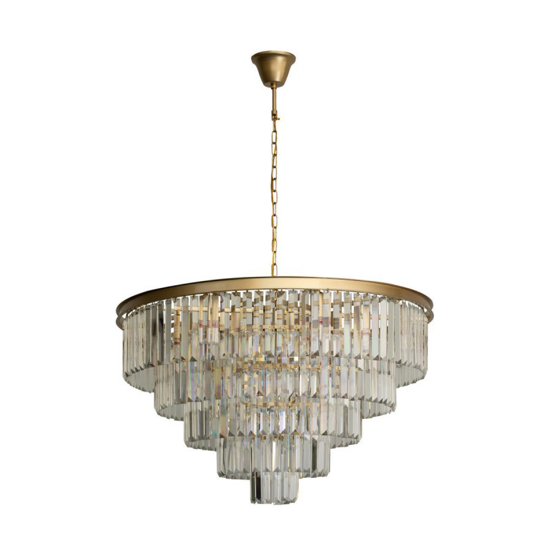 Подвесная люстра Loft IT Prism Clear 10019/800C, диаметр 80 см, золото