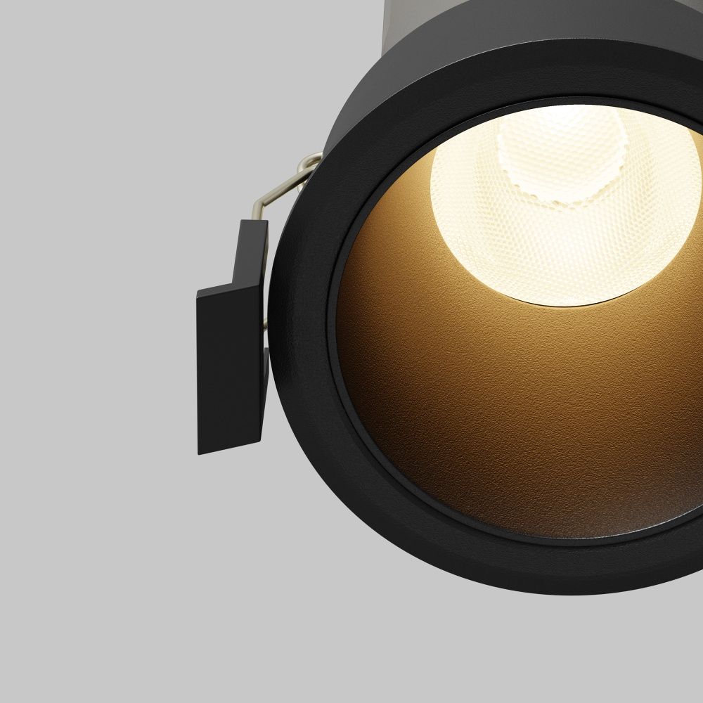 Встраиваемый светильник 7*10 см, вр 6 см, *LED*10W, 3000K, Maytoni Dip DL116-10W-3K-B, Черный