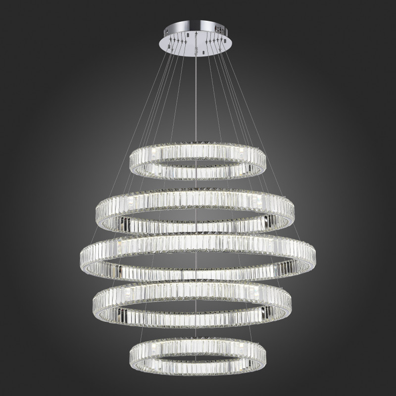Люстра подвесная 100*100 см, 1*LED 255W 4000K хром ST Luce Tivoli SL1622.103.05