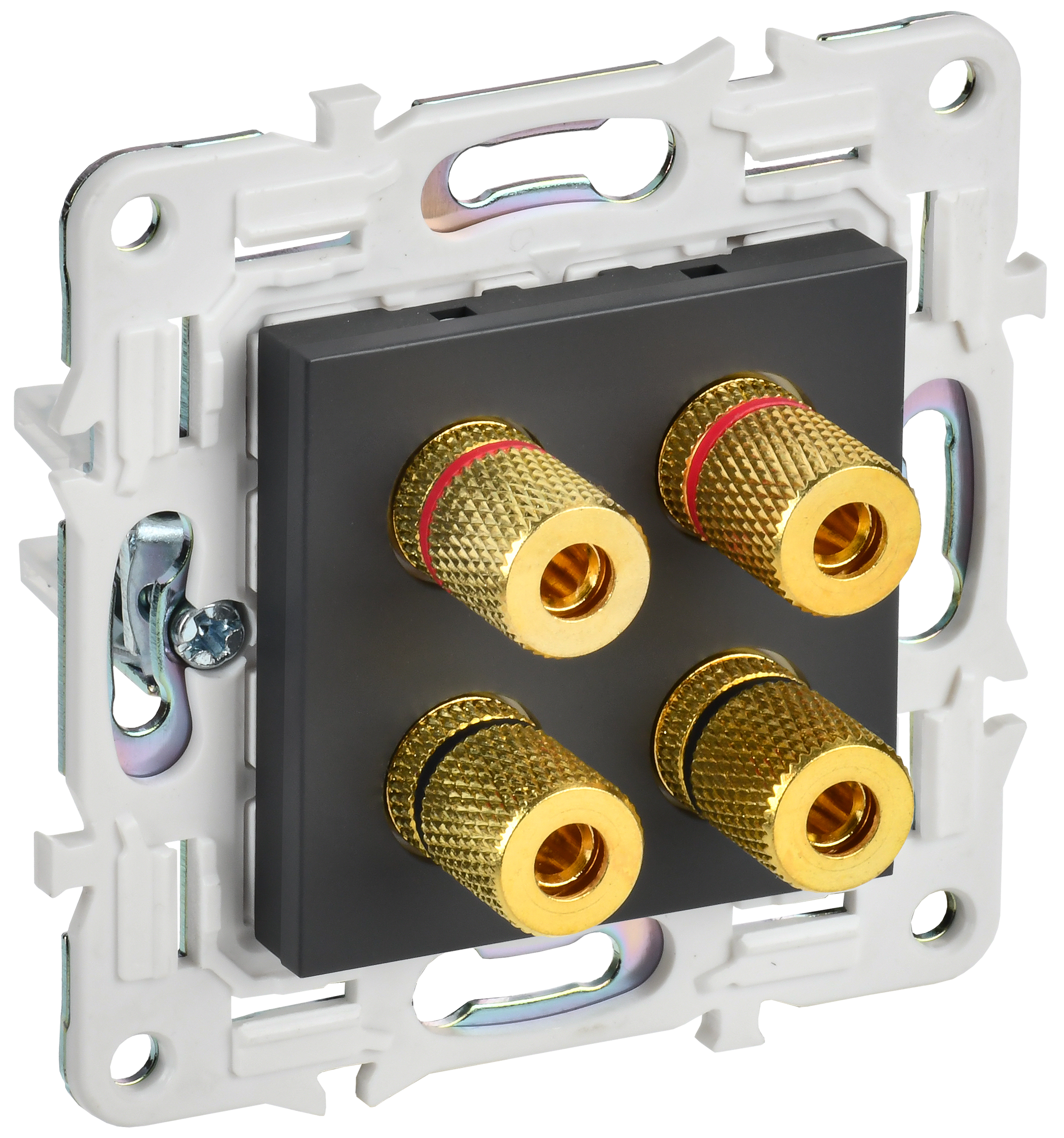 SKANDY Аудиорозетка 4-мест. SK-A01T титан IEK, SK-S40-K48