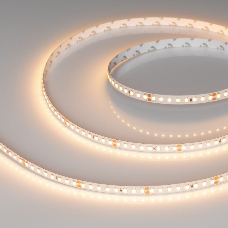 Лента RT-A160-8mm 24V Warm2700 (12 W/m, IP20, 2835, 5m) (Arlight, 12 Вт/м, IP20) 024539(2). Цена указана за 5 метров. Продается кратно 5 метрам.