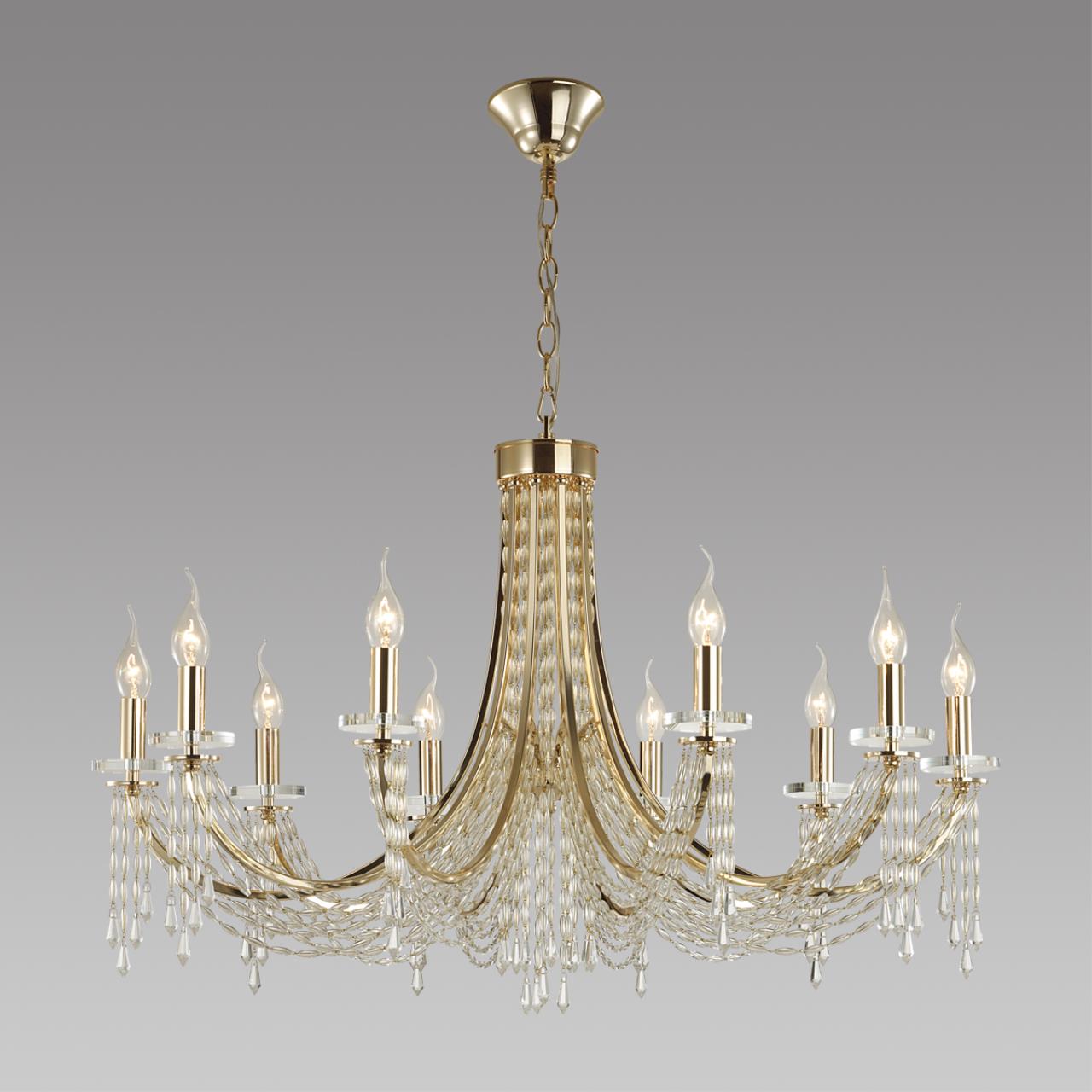 Люстра 88*88*124,4 см, 10 E14*40W, Odeon Light Capel, золотой 5063/10