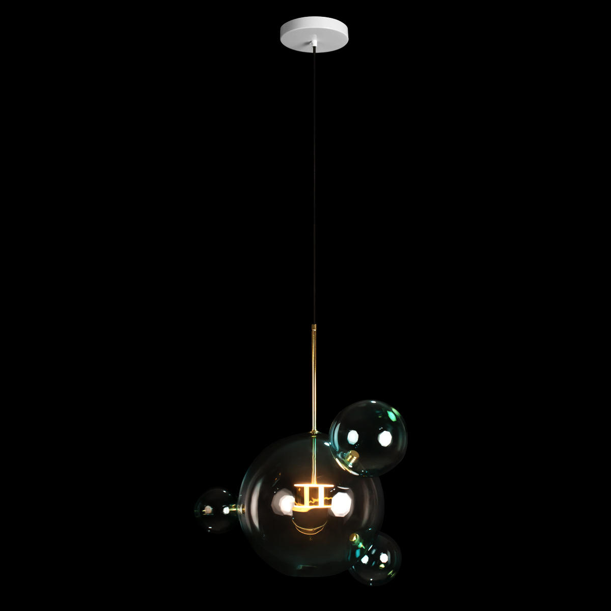 Подвесной светильник 43,5*68 см, 1*LED*10W LOFT IT Bolle 2027-P4 Blue золото