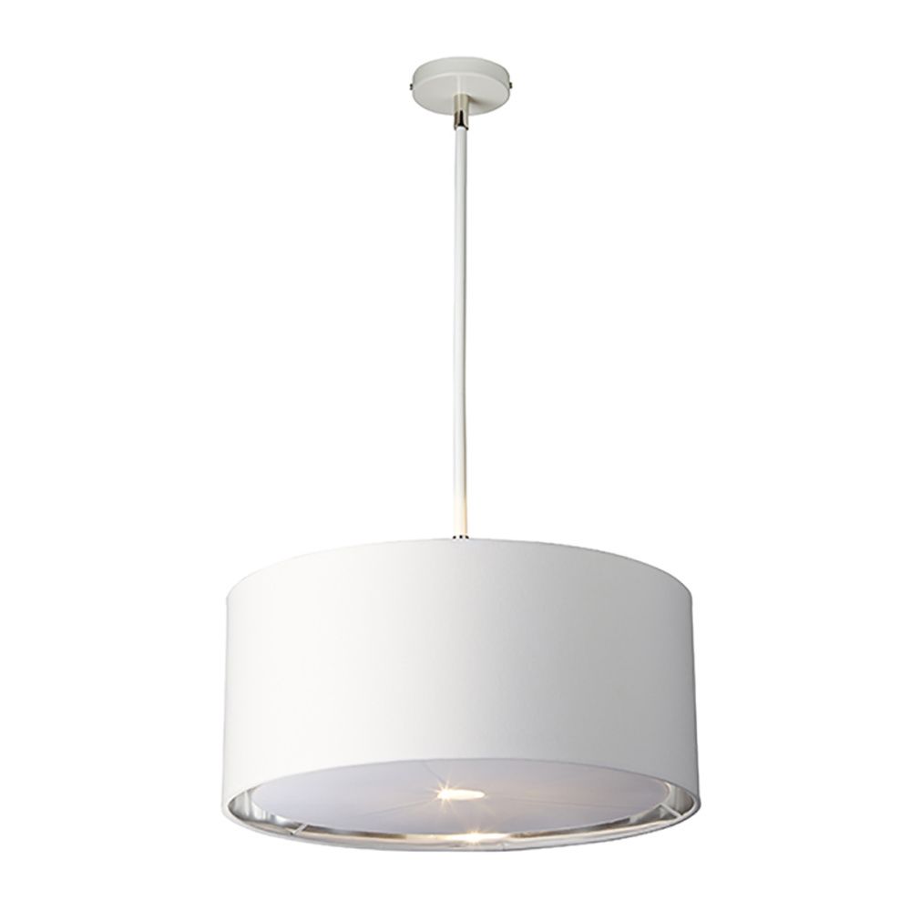 Подвесной светильник *46*24-123 см, E27*60W, Natural Concepts Elstead Lighting Balance FE-HOBSON-P-M-SN, белый, никель