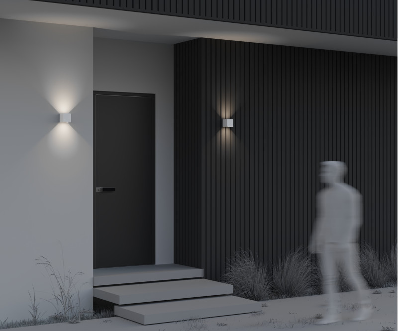 Уличный настенный светильник 10 см Maytoni Fulton O572WL-L6W, белый/матовый