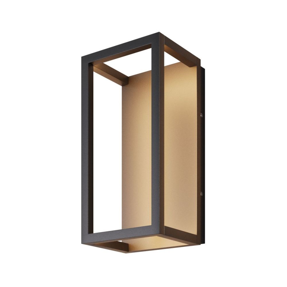 Уличный настенный светильник 25 см, 12W, 3000K, Maytoni Frame O527WL-L12B3K, черный