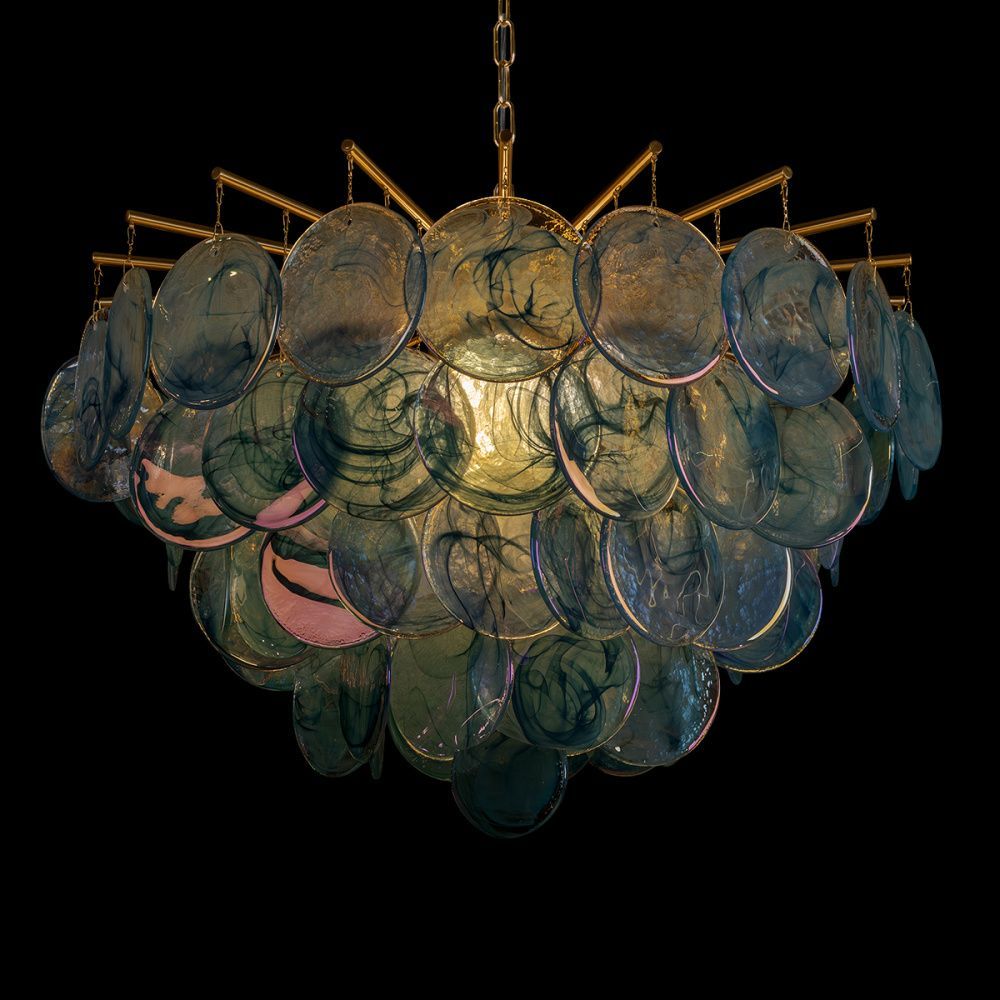 Подвесная люстра 80 см, LOFT IT Lolly 10492/800 Blue, золото