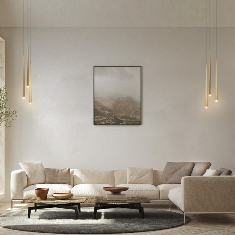 Подвесной светильник 26*26*369,3 см, LED, 19W, 3000К-4000К, Maytoni cascade MOD132PL-L18BK черный