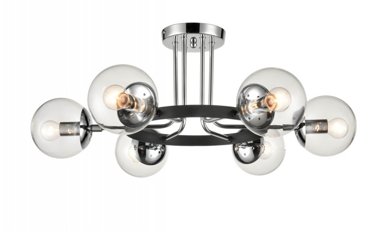 Потолочная люстра  71*27 см, 6*E14 хром Vele Luce Intenso VL1413L06