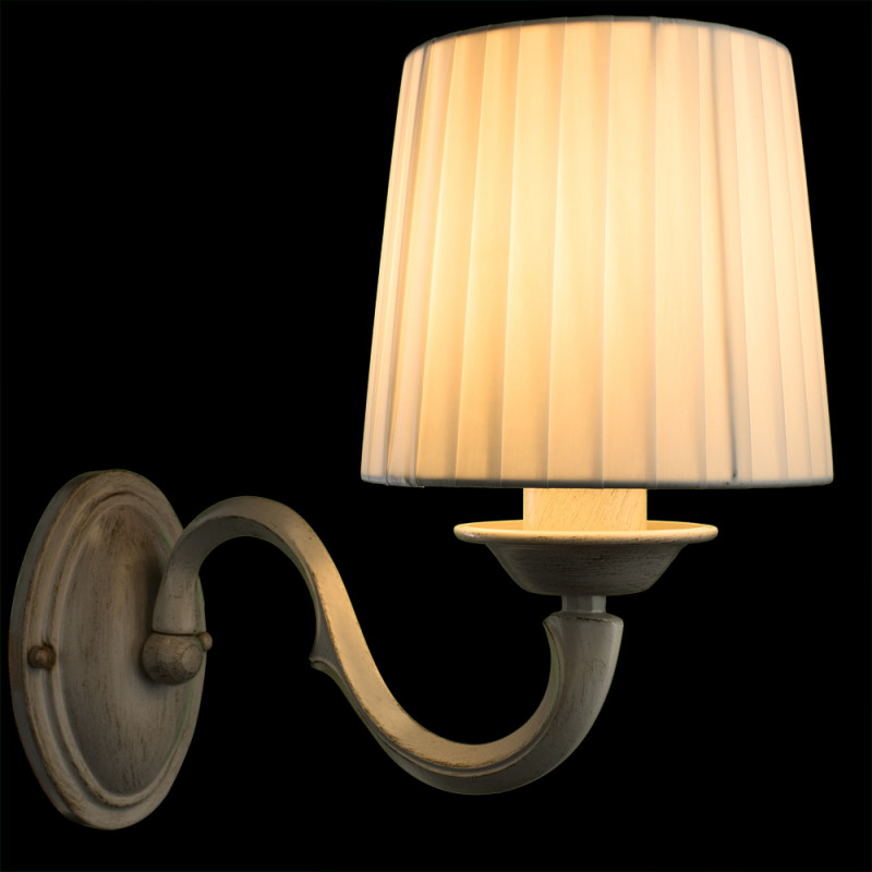 Бра Arte-Lamp Alba A9395AP-1WG,цвет бело-золотой