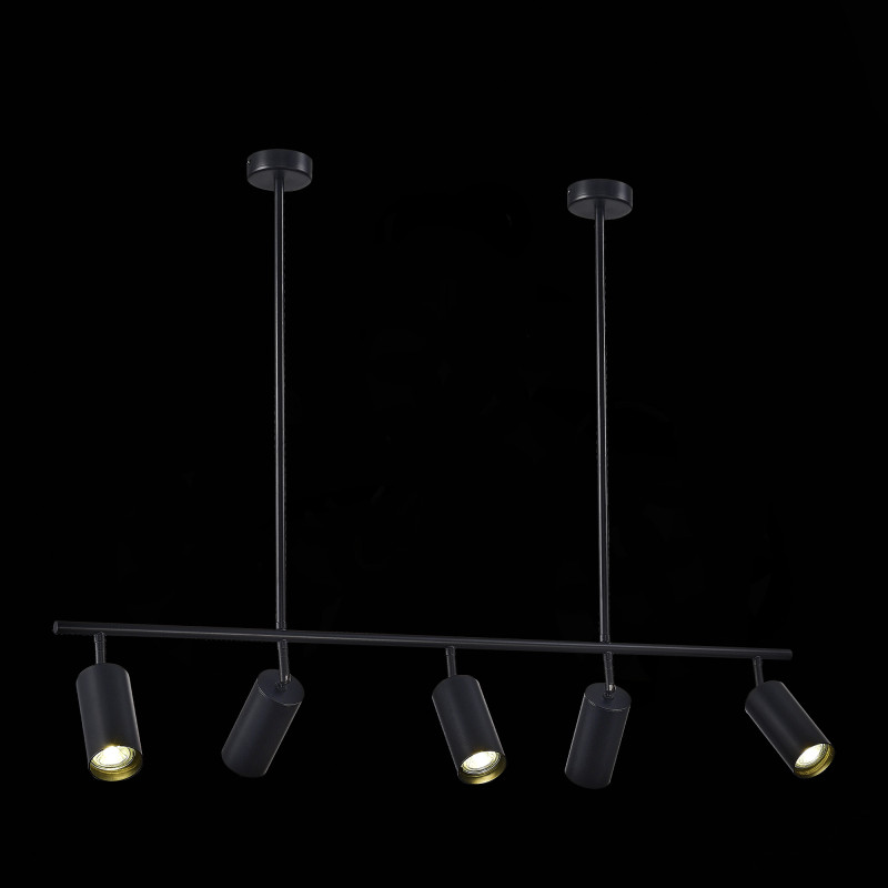 Светильник подвесной 100*8*75 см, 5*GU10 5W 4000K черный ST Luce Sormano SL1206.403.05