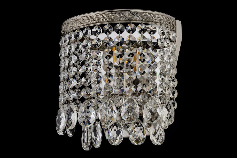 Бра *18*20 см, 1*E27*60W, Arti Lampadari Castellana Nickel Castellana E 2.10.601 N, никель