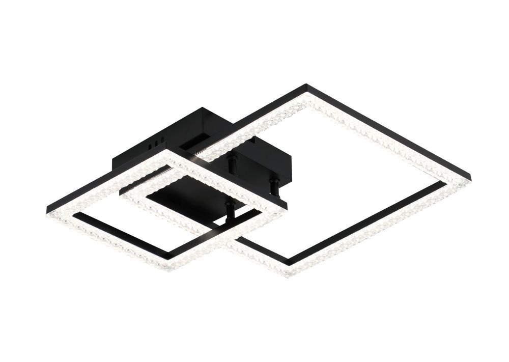 Люстра L355 x W355 x H75, мм, 56W 3000K-6500K, BLACK (Черный) Rilon 3452/1+1 BLACK