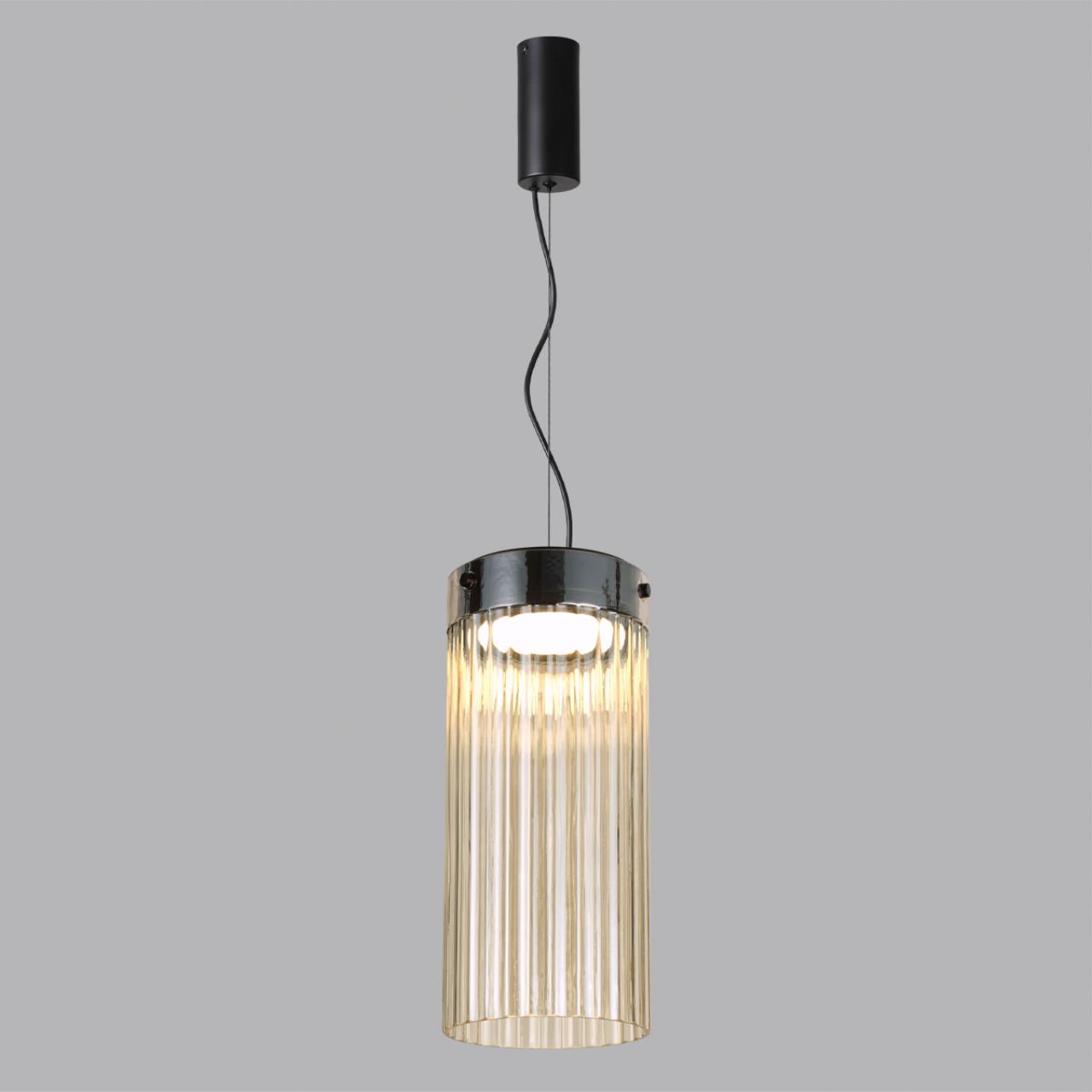 Подвес 15,5*15,5*169 см,  LED*W, 4000 К, Odeon Light Pillari, черный 5047/10L