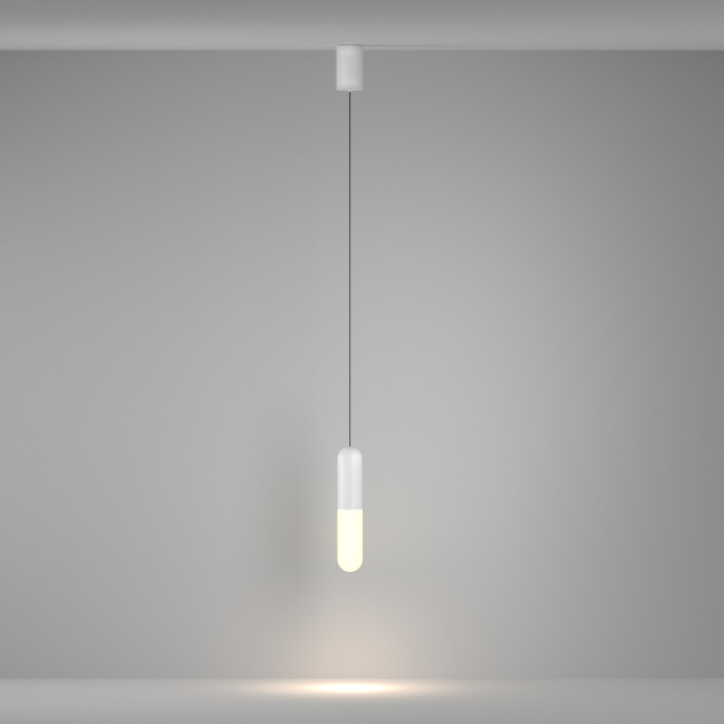 Подвесной светильник 6*6*30 см, LED, 12W, 3000К, Maytoni Technical Mist P101PL-L300-12W3K-W белый