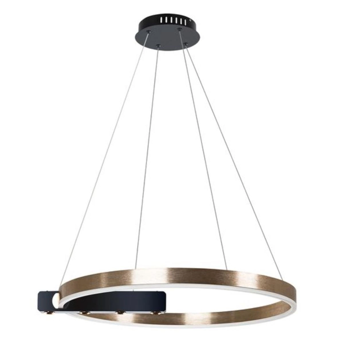 Светильник 65 см, 65W, 3000-6000K, Arte Lamp VERITATE A2221SP-1BR, черный-коричневый