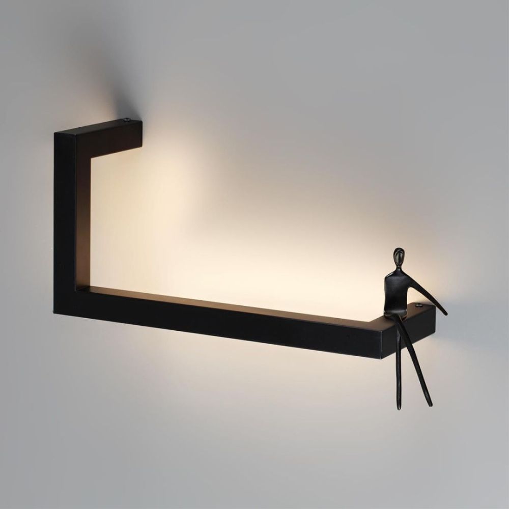 Настенный светильник 40 см, 10W, 3000K, Odeon Light Hightech Grafic 7153/10WL, черный