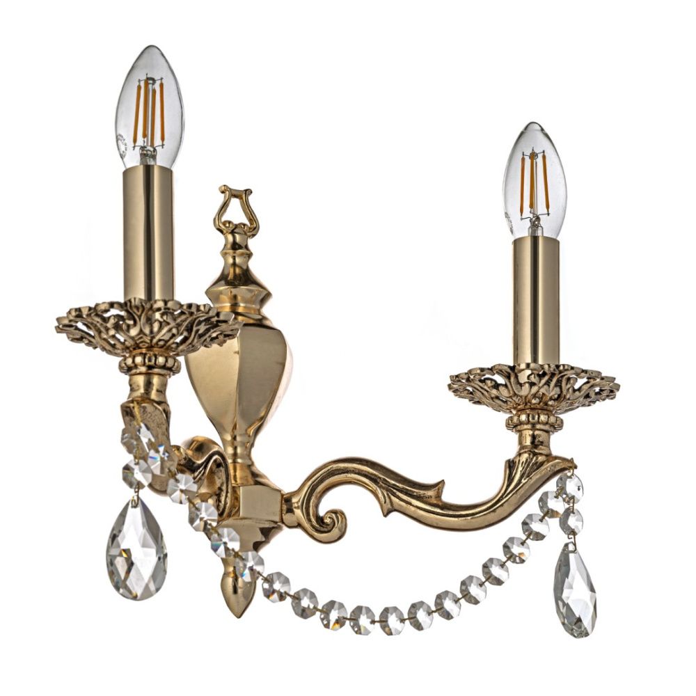 Бра *22*22 см, 2*E14*40W, Arti Lampadari Amelia Gb Amelia E 2.1.2.600 GB, Золото