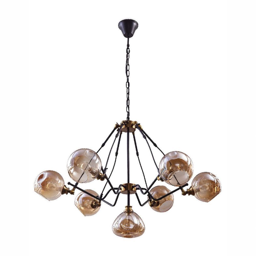 Подвесная люстра 70 см, LED4U 6136/6+1, черный