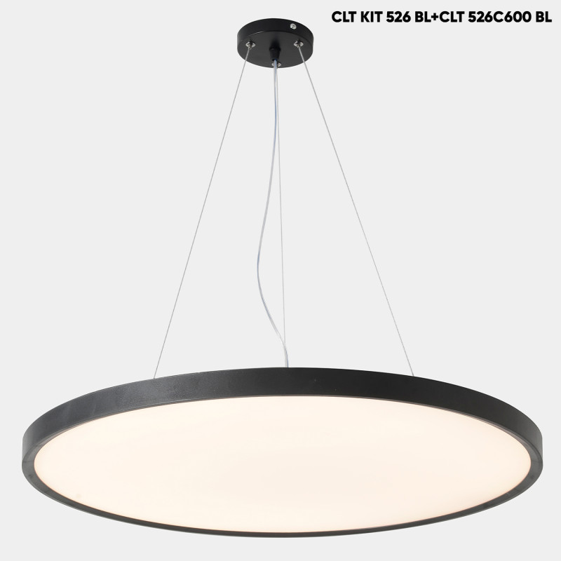 Светильник потолочный 60 см, 50W, 3000-6000K, Crystal Lux CLT 526C600 BL, черный