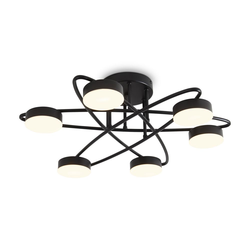 Люстра 60*60*-19 см, *LED*36W, 3000K, Freya  FR6155CL-L36B, Черный
