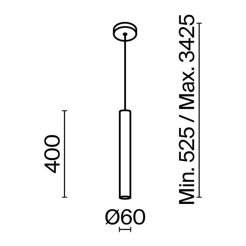 Подвесной светильник  6*0*40 см, GU10 1 6W, К, Золото Maytoni Pro Focus MOD161PL-01G1