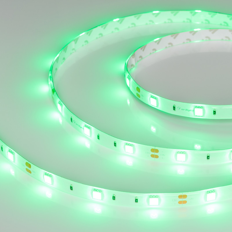 Лента RTW 2-5000SE 12V Green (5060, 150 LED, LUX) (Arlight, 7.2 Вт/м, IP65) 016508. Цена указана за 5 метров. Продается кратно 5 метрам.