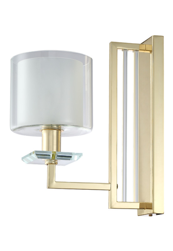 Бра 14*25 см, Crystal Lux NICOLAS AP1 GOLD/WHITE золото/прозрачный