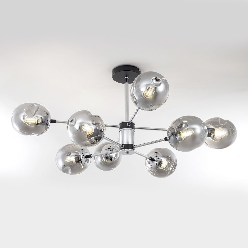 Светильник 91*91*41 см, Е 27 8x40W, Чёрный, Хром MODEMODERN MD.2695.8