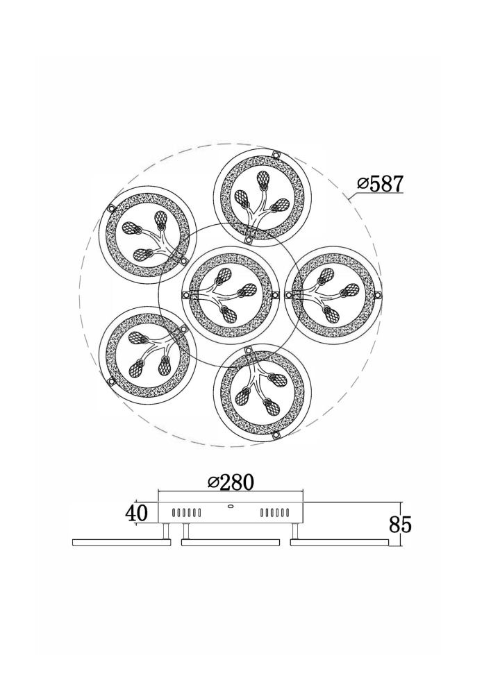Светильник *58,7*8,5-8,5 см, *LED*92W, Freya Bodge FR10017CL-L92W, Белый