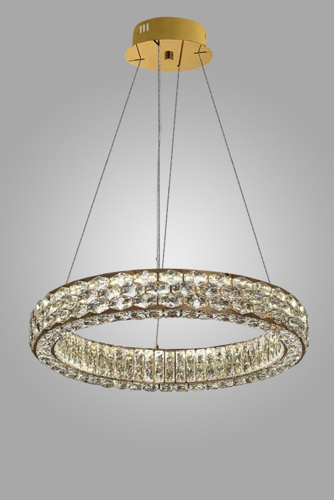 Люстра 89065-600, D600 / H100 LED, 70W, 3000/4000/6000K, Alva Donna, Золото