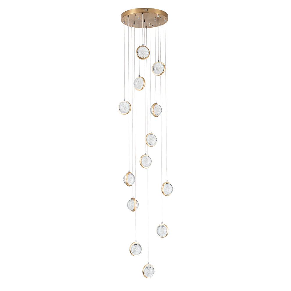 Подвесной светильник 12*40 см, 1*LED, 65W, 4000K Arte Lamp Faberge A2451SP-75PB, Латунь
