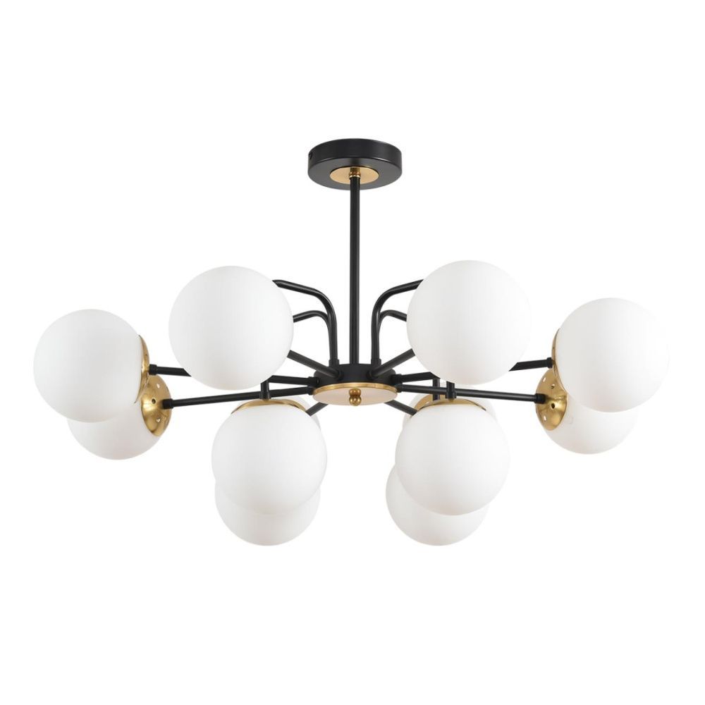 Люстра потолочная *48*47- см, 12*E27*60W, Lumion Elrona 8375/12C, черный; латунь