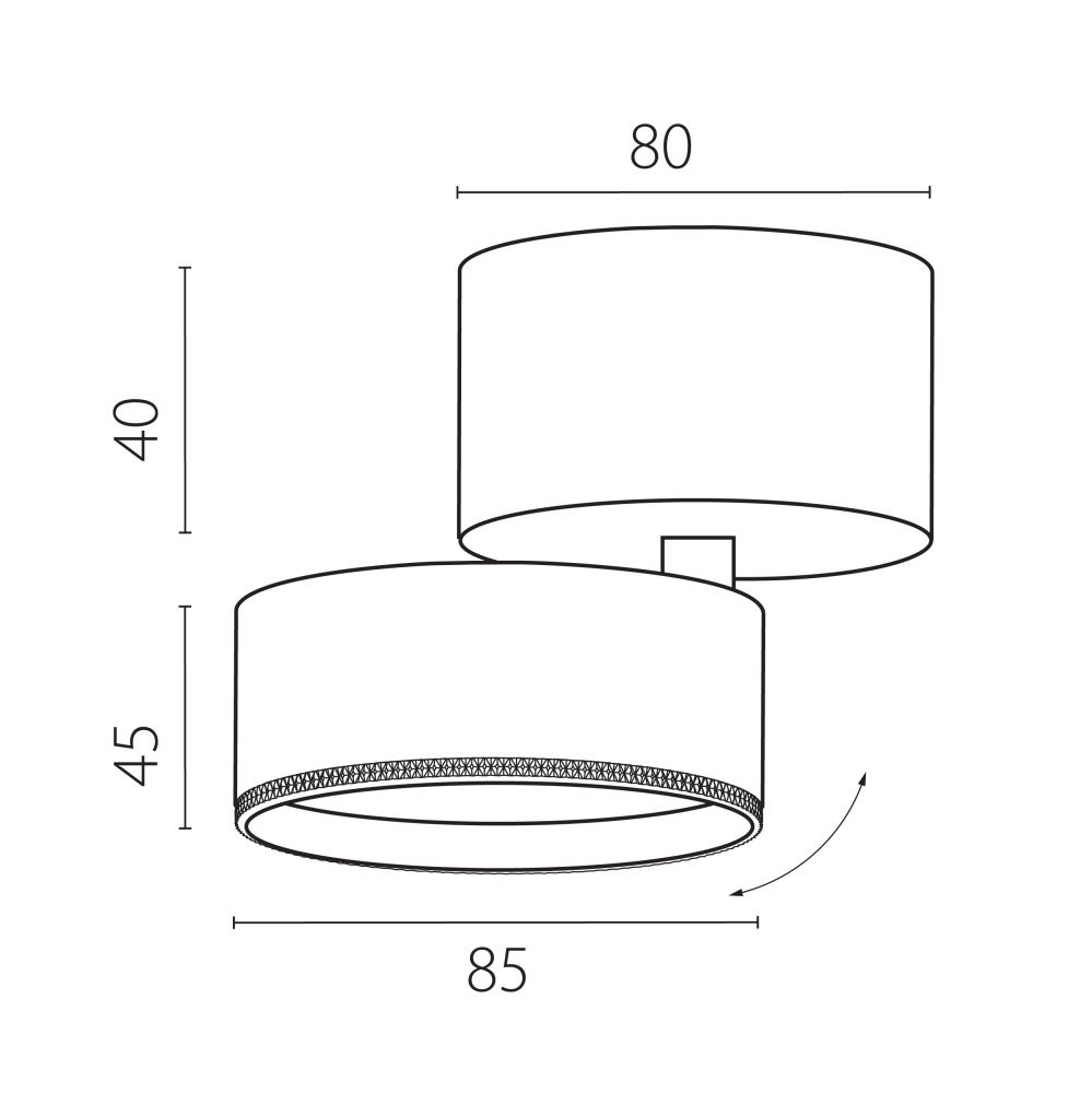 Светильник накладной *8,5*13,5 см, *15W, 3000K, Lightstar Alta Pro A5537SO, Черный