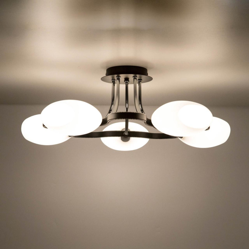 Люстра Citilux CL131152 диаметр 59см  венге/хром