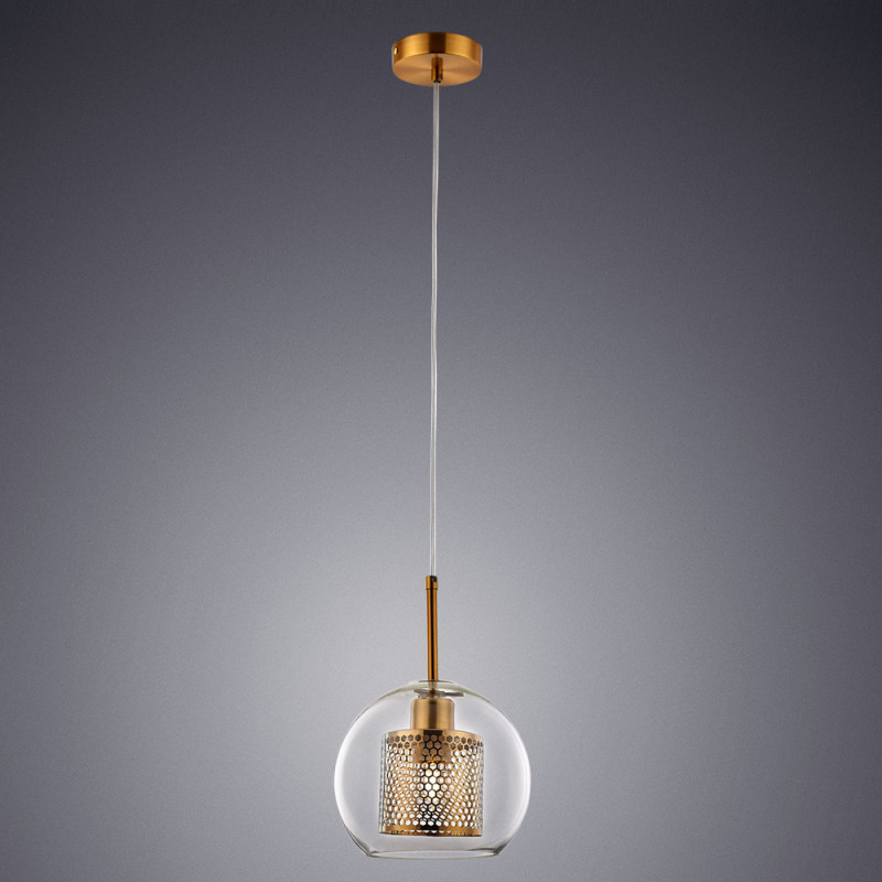 Светильник подвесной Arte Lamp Manchester A7620SP-1AB, диаметр 20 см, бронза