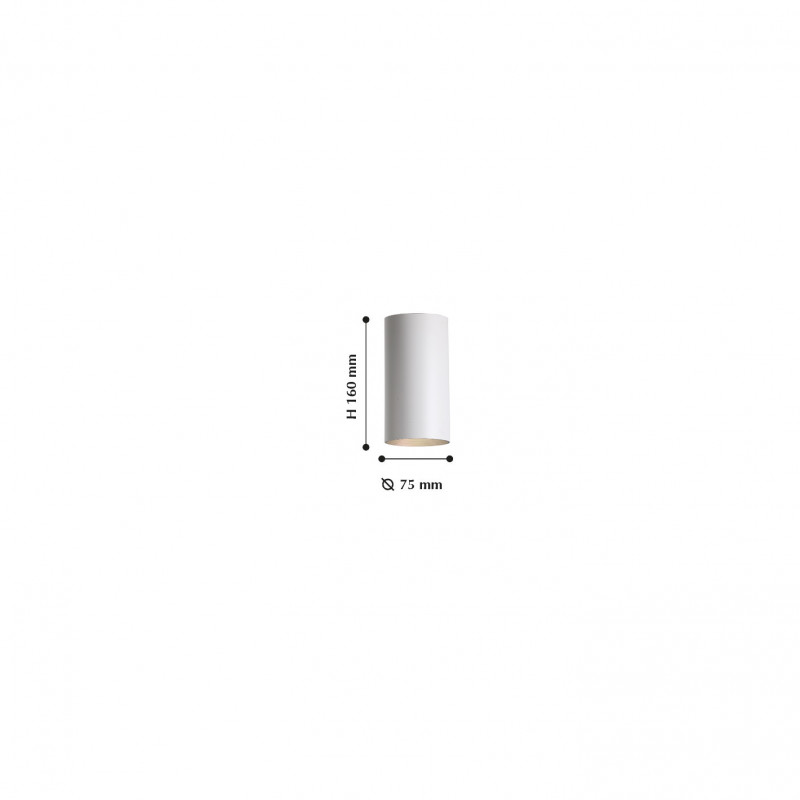 Светильник 7,5*7,5 см, LED 12W, 4000K Favourite Drum 2247-1U, D80*H150, белый