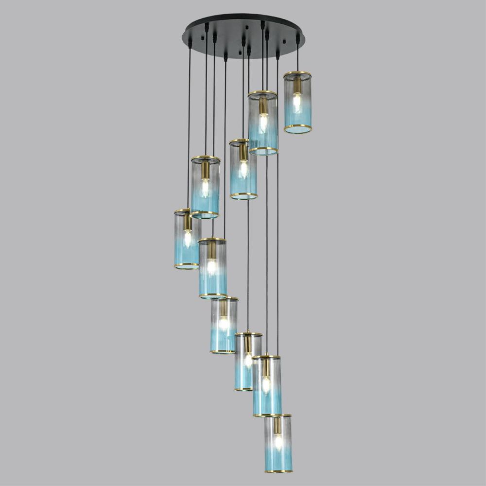 Люстра 50*50*273-273 см, 10*E14*40W, Lumion Murano 8401/10, черный