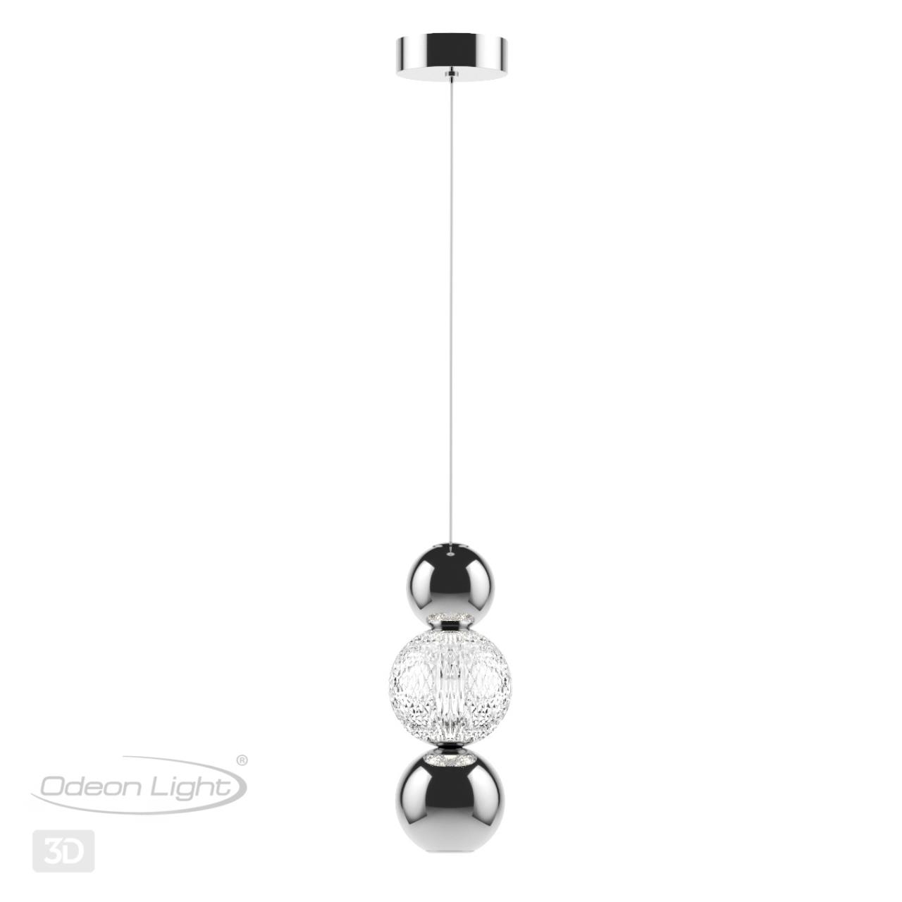 Светодиодный светильник 11 см, 7W, 4000K, Odeon Light CRYSTAL 5007/7LA, хром