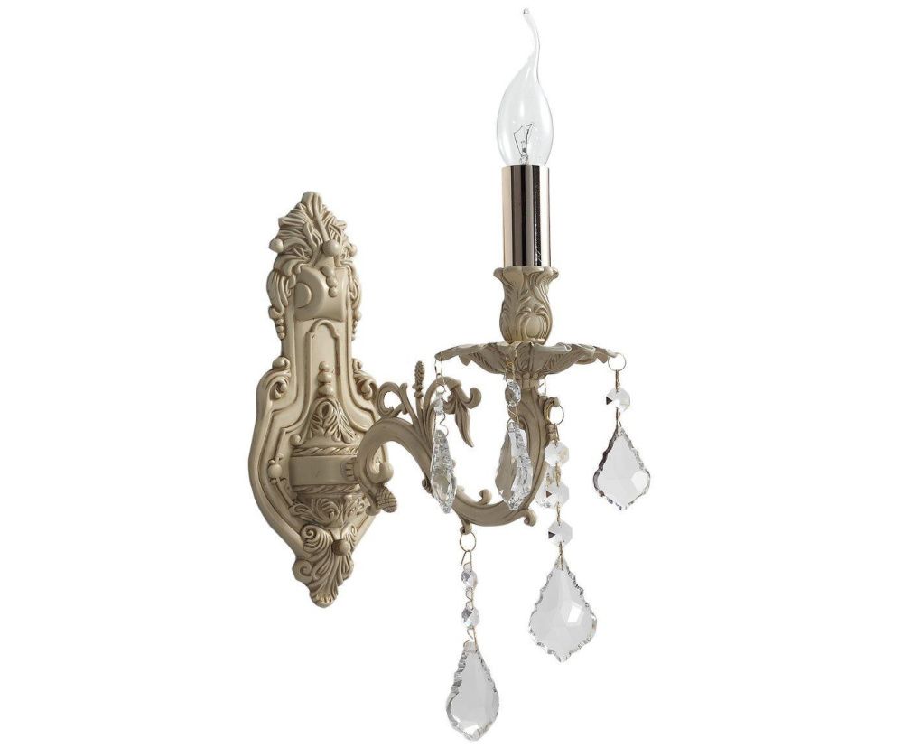 Бра *11,5* см, 1*E14*60W, Lucia Tucci Barletta BARLETTA W122.1 cream white, белый