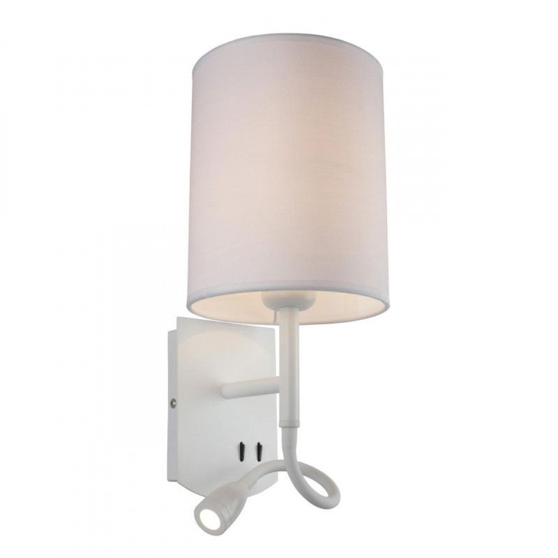 Бра 21*16*16 см, 2*E27, 60W, Omnilux Omnilux 627 OML-62701-02, белый