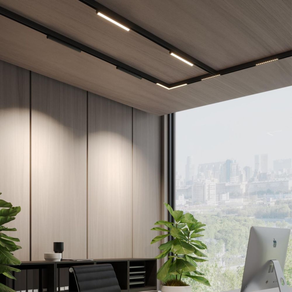 Cветильник  33,4*3,3*6 см, 1*LED*18W, 3000/4000/6000K, Novotech VECTOR PORT 359952, черный,