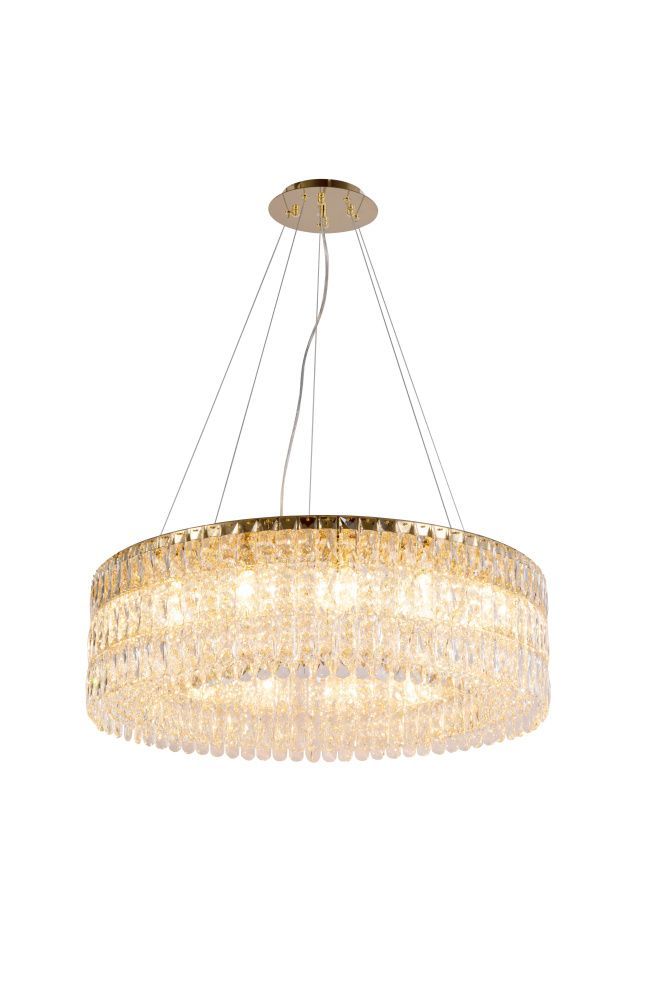 Люстра Ø800 x H240 мм, E14 15*40W (600W) NewRgy GOLD (Золото) 5063/15GD GOLD