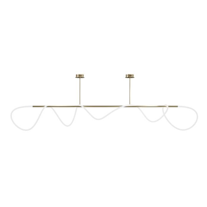 Подвесная люстра 200*50-85 см, 1*LED*96W, 3000-6000K, Lightera Nyasa LE117L-200GA WIFI, Латунь